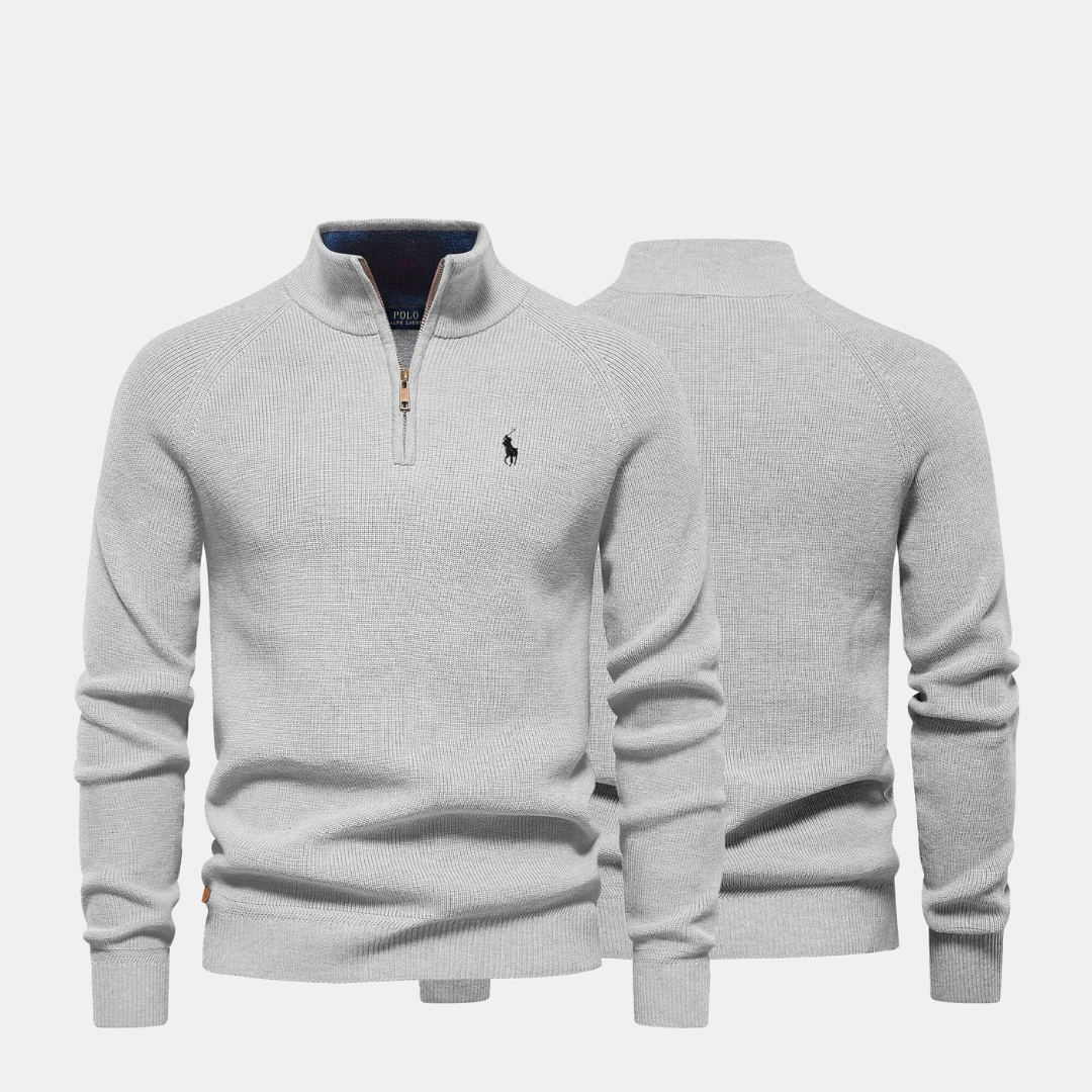 Suéter para hombre con cuello de cremallera L.R (liquidación)