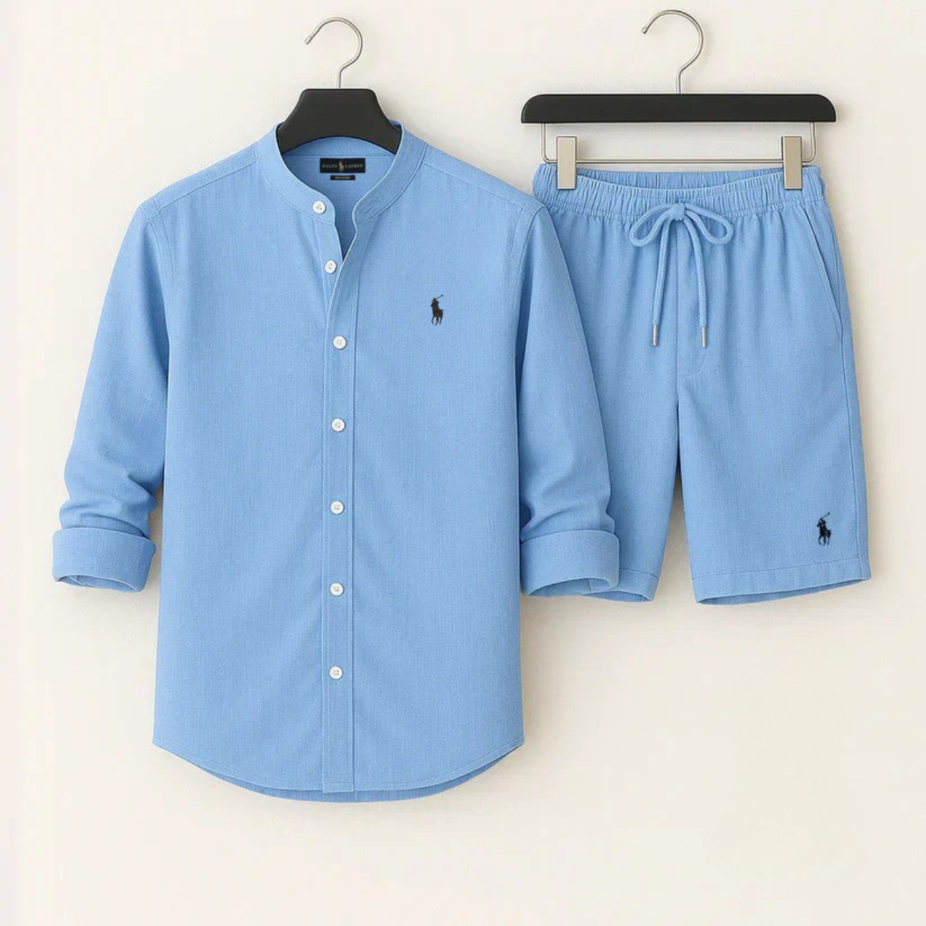 Conjunto de camisa y pantalón corto de verano L.R - Venta de liquidación