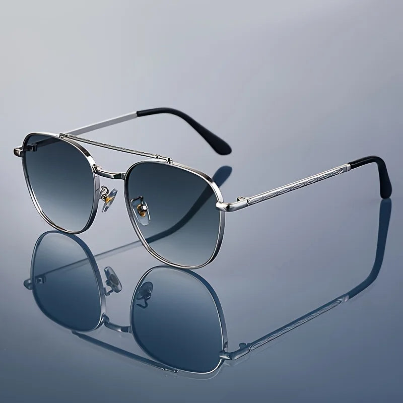 Lucent Titanium Square Sunglasses
