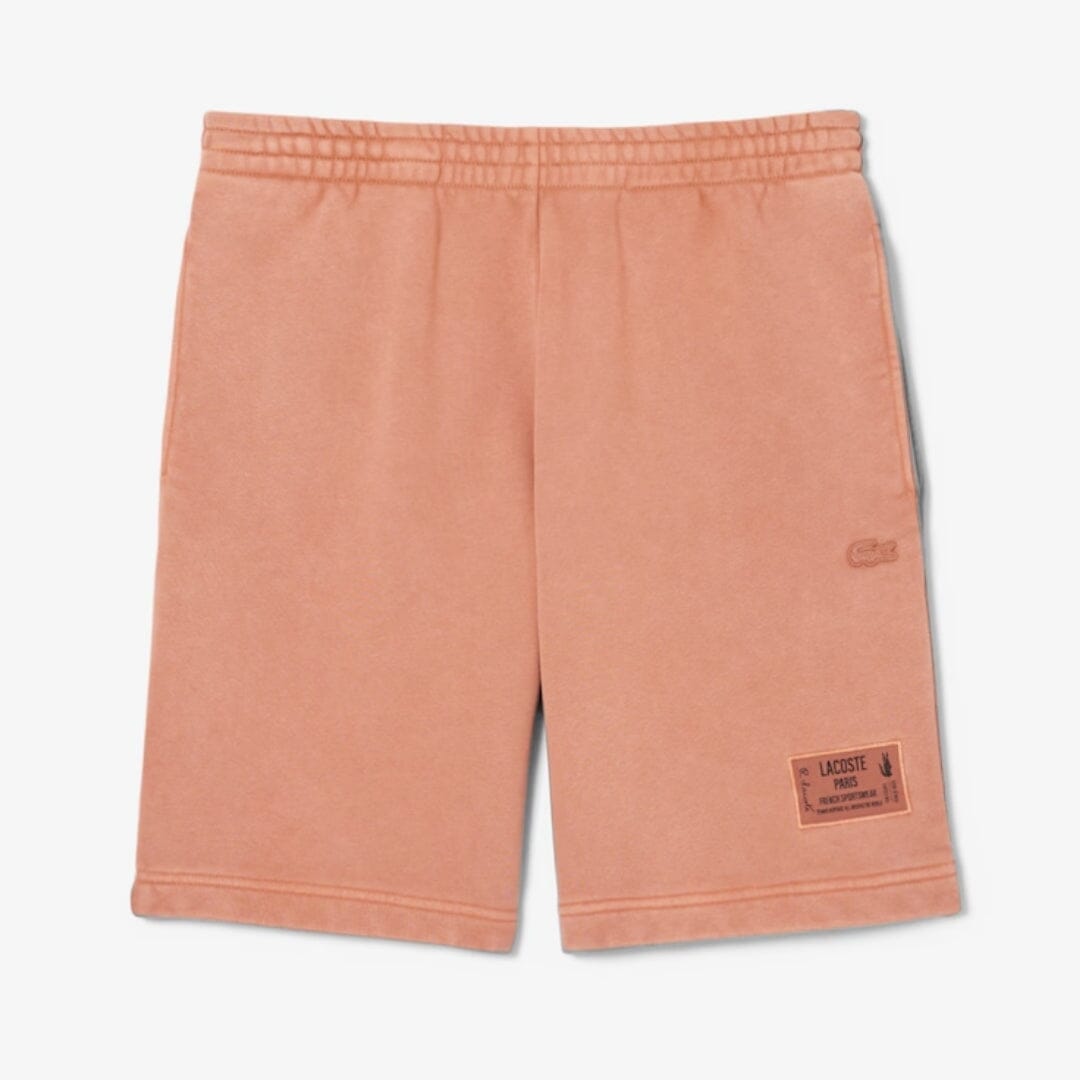 Pantalones cortos de felpa de algodón con efecto lavado L.C.