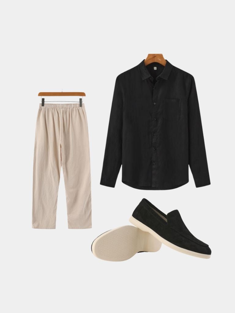 Linen Noire Set - Cross & Crown
