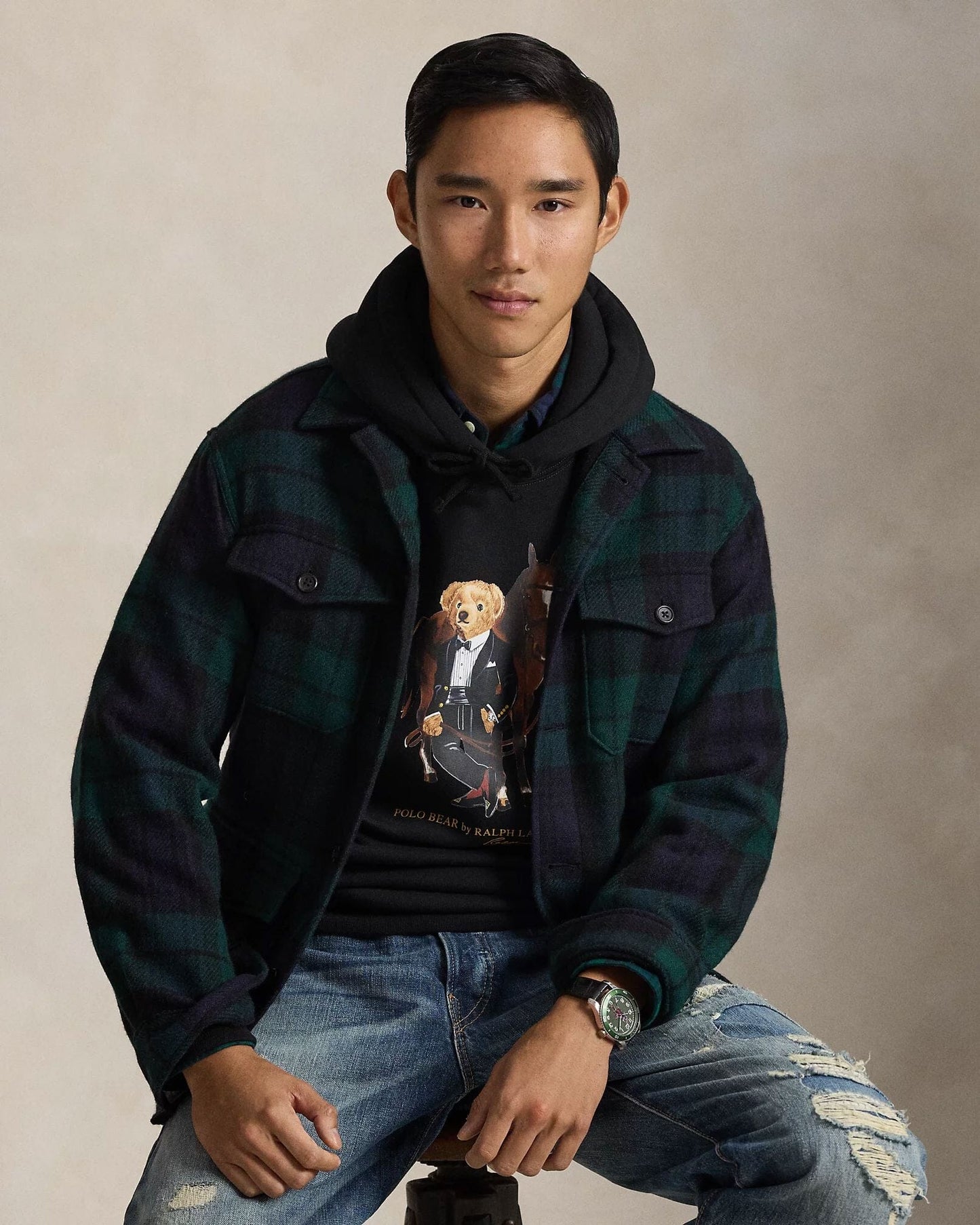 Sudadera polar con capucha Polo Bear L.R