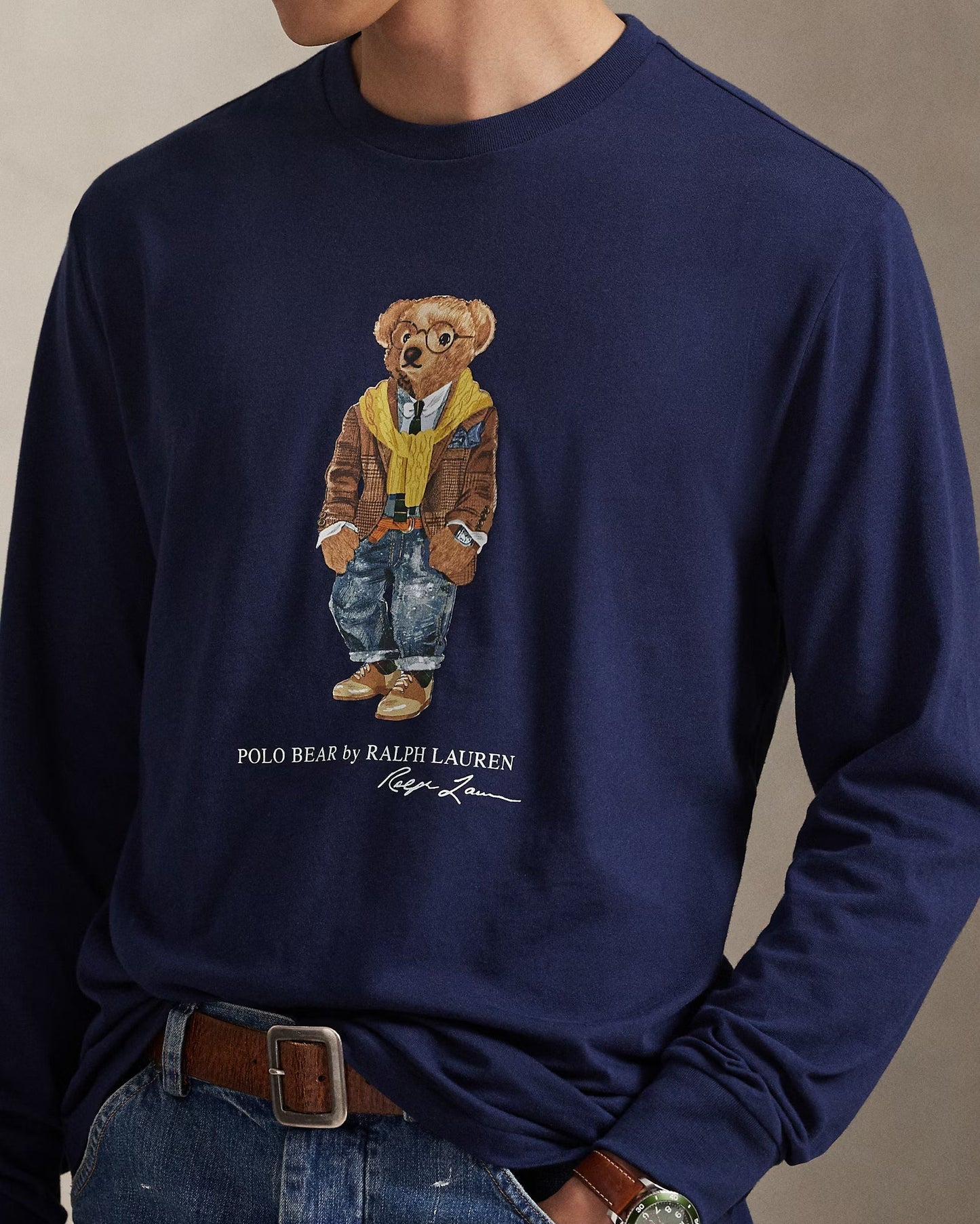 Camiseta de Punto Polo Bear L.R. de Corte Clásico