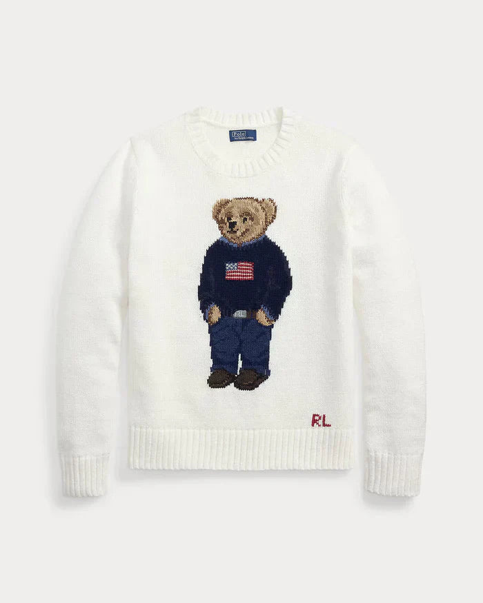 Conjunto de suéter con oso polo L.R. Estilos de conjuntos 3