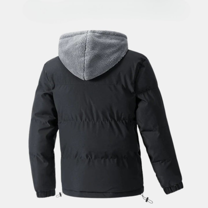 Chaqueta de invierno L.R acolchada con capucha de forro polar || OFERTA DE LIQUIDACIÓN