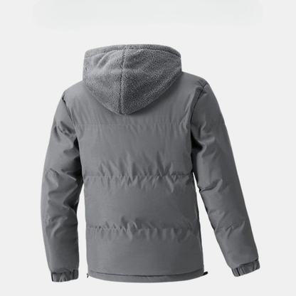 Chaqueta de invierno L.R acolchada con capucha de forro polar || OFERTA DE LIQUIDACIÓN
