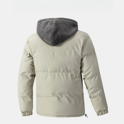 Chaqueta de invierno L.R acolchada con capucha de forro polar || OFERTA DE LIQUIDACIÓN