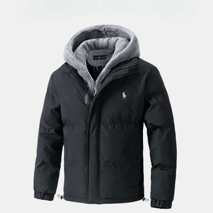 Chaqueta de invierno L.R acolchada con capucha de forro polar || OFERTA DE LIQUIDACIÓN