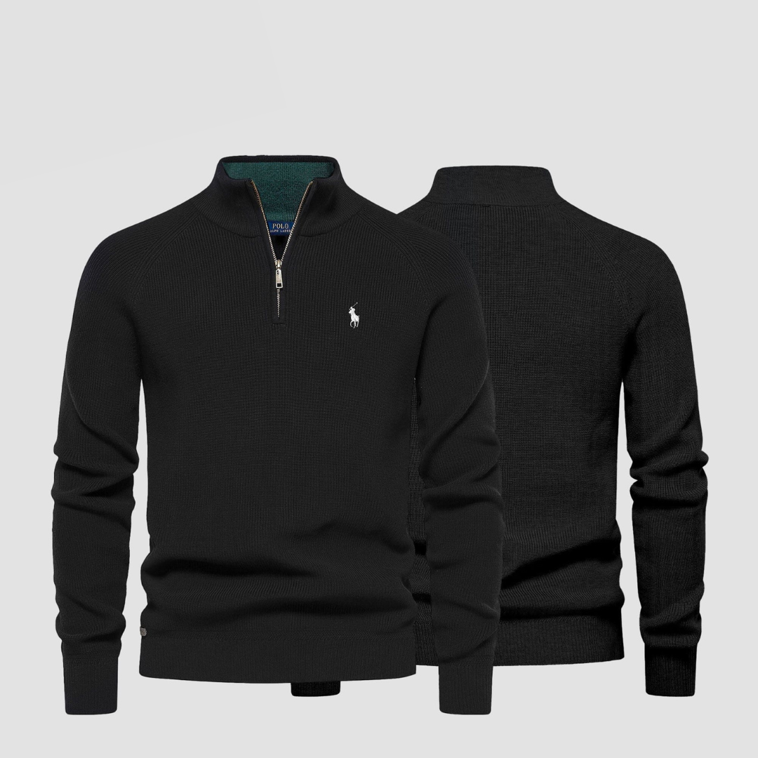 Suéter para hombre con cuello de cremallera L.R (liquidación)