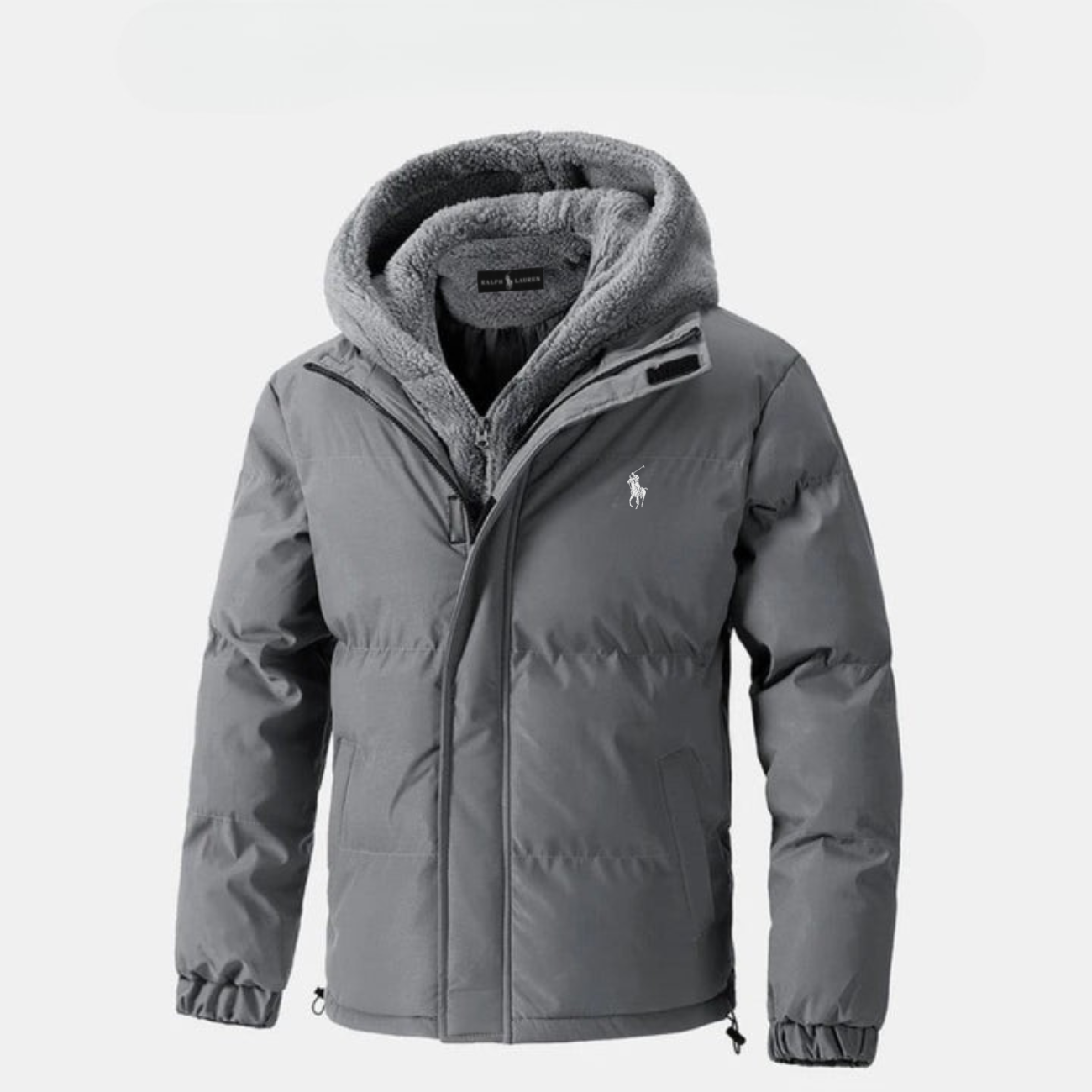 Chaqueta de invierno L.R acolchada con capucha de forro polar || OFERTA DE LIQUIDACIÓN