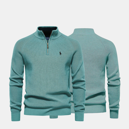 Suéter para hombre con cuello de cremallera L.R (liquidación)