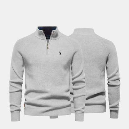 Suéter para hombre con cuello de cremallera L.R (liquidación)
