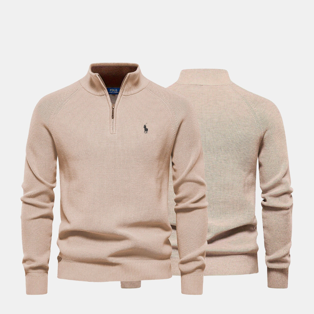 Suéter para hombre con cuello de cremallera L.R (liquidación)