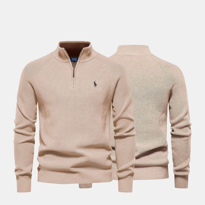 Suéter para hombre con cuello de cremallera L.R (liquidación)