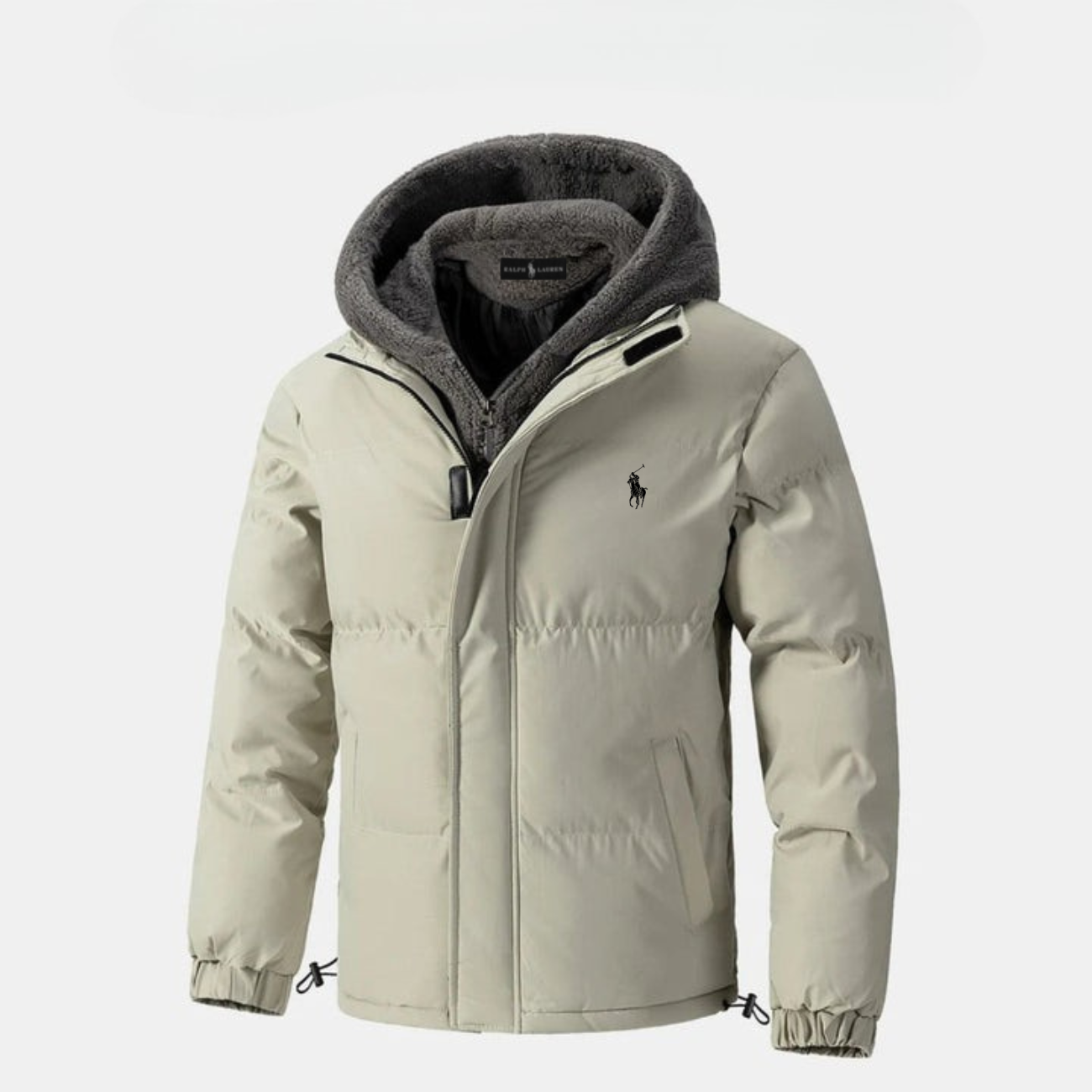 Chaqueta de invierno L.R acolchada con capucha de forro polar || OFERTA DE LIQUIDACIÓN