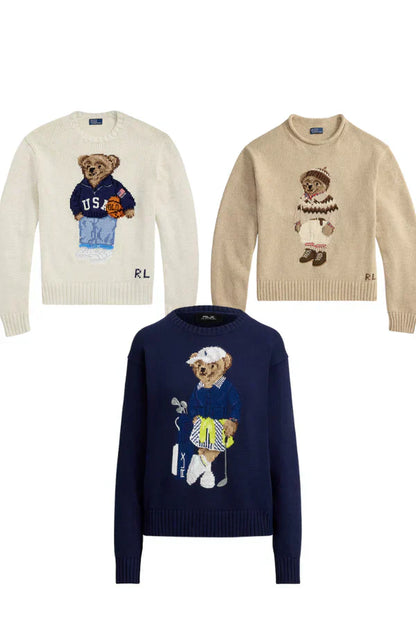 L.R. Conjunto de 3 estilos Polo Bear Sweater