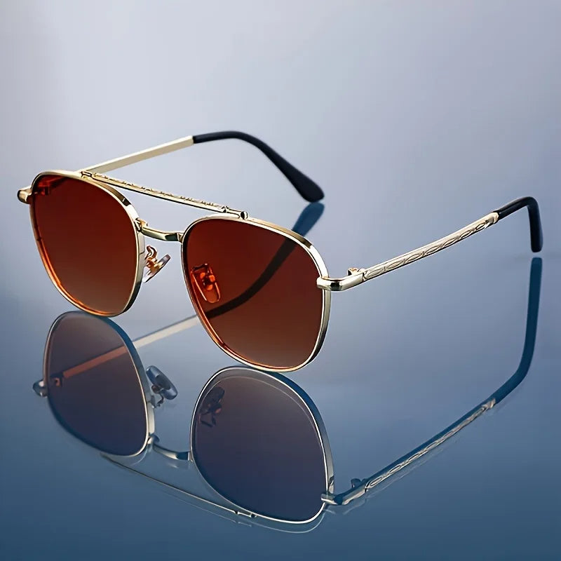 Lucent Titanium Square Sunglasses