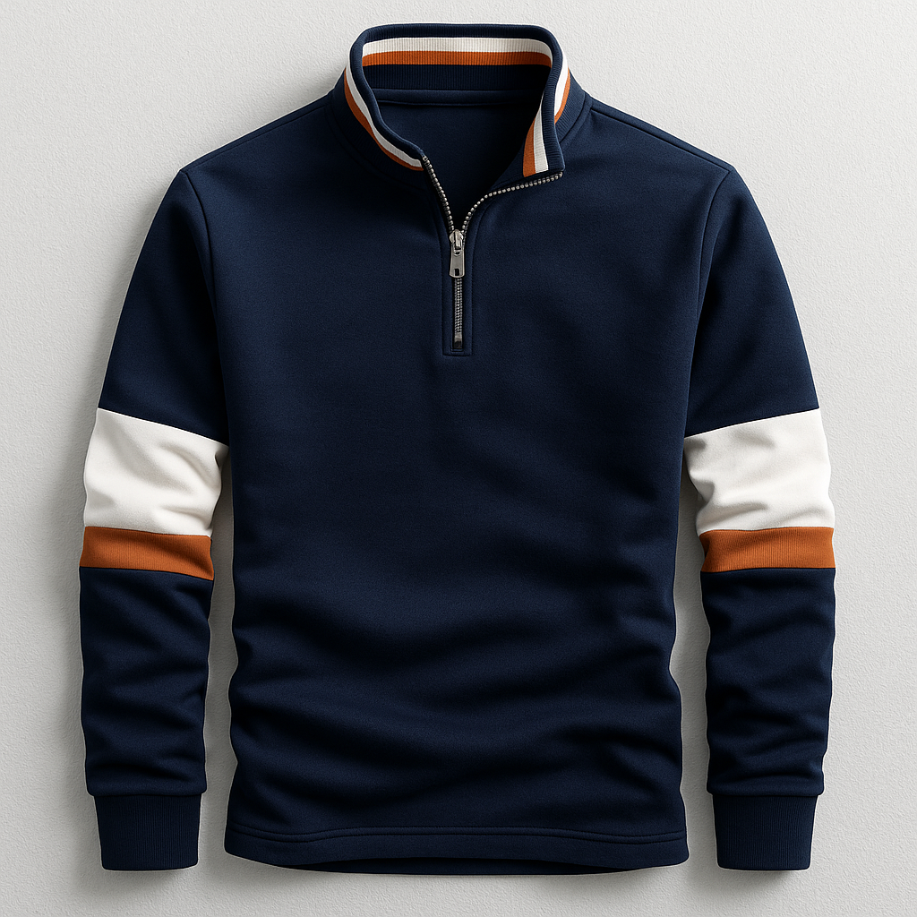 Sudadera Marco con cuello de cremallera hasta el cuarto