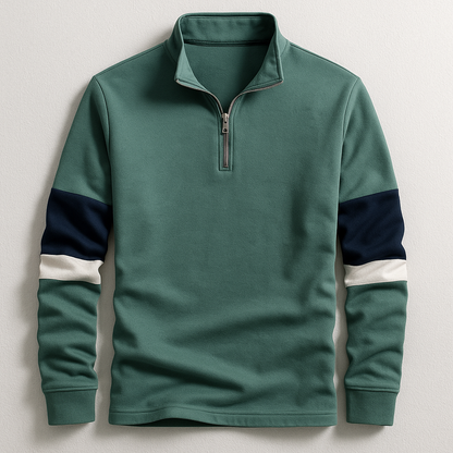 Sudadera Marco con cuello de cremallera hasta el cuarto