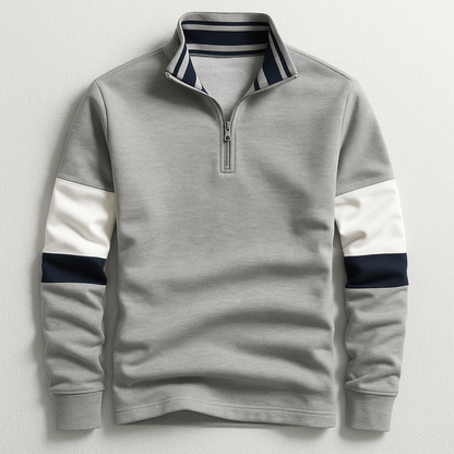 Sudadera Marco con cuello de cremallera hasta el cuarto