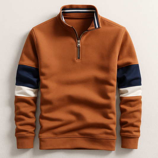 Sudadera Marco con cuello de cremallera hasta el cuarto