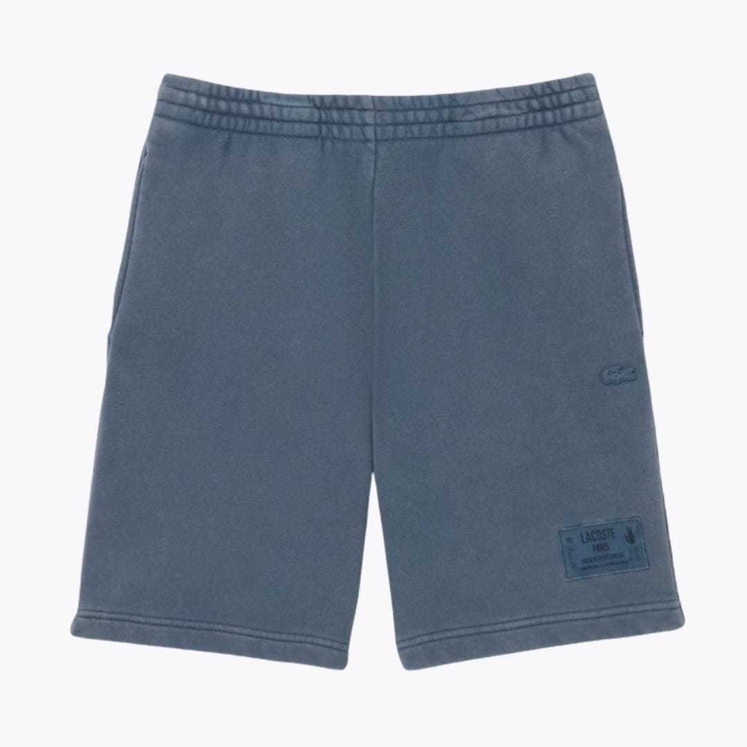 Pantalones cortos de felpa de algodón con efecto lavado L.C.