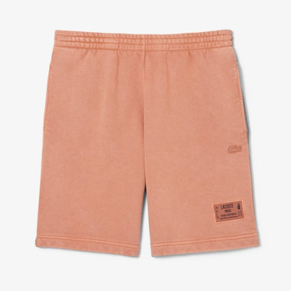 Pantalones cortos de felpa de algodón con efecto lavado L.C.