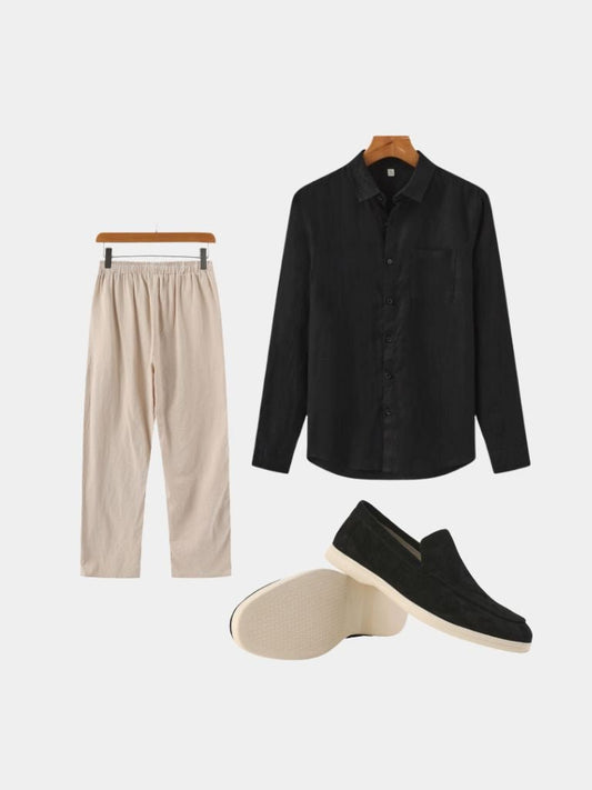 Linen Noire Set - Cross & Crown