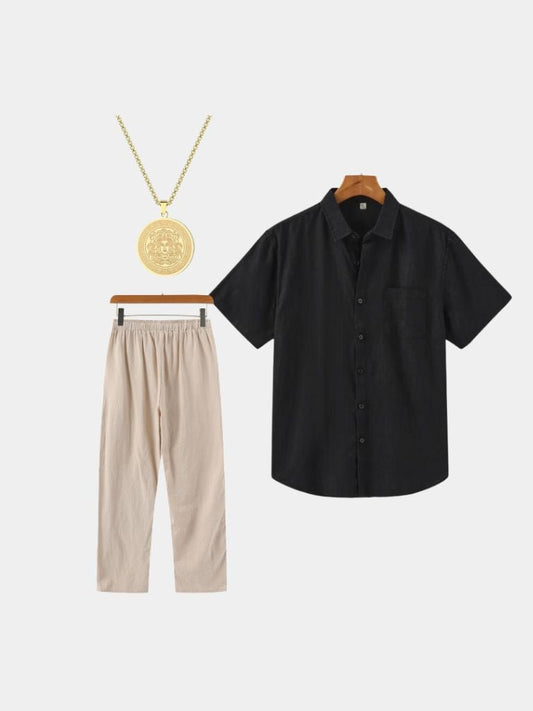 Conjunto Medaglia Nera - Cruz y Corona