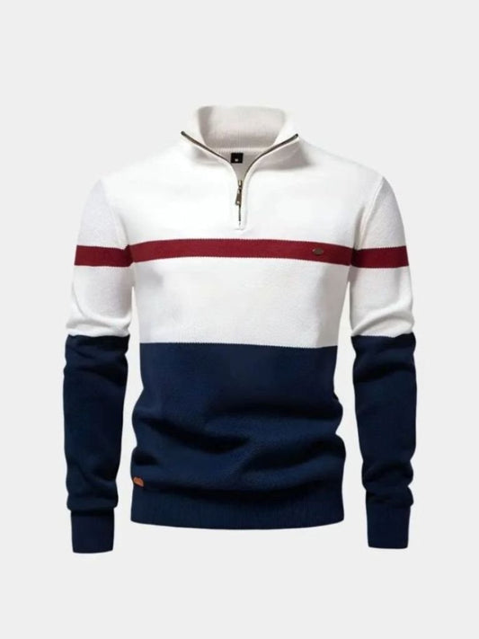 Pull Col Zippé Quarter-Zip – Cross & Crown