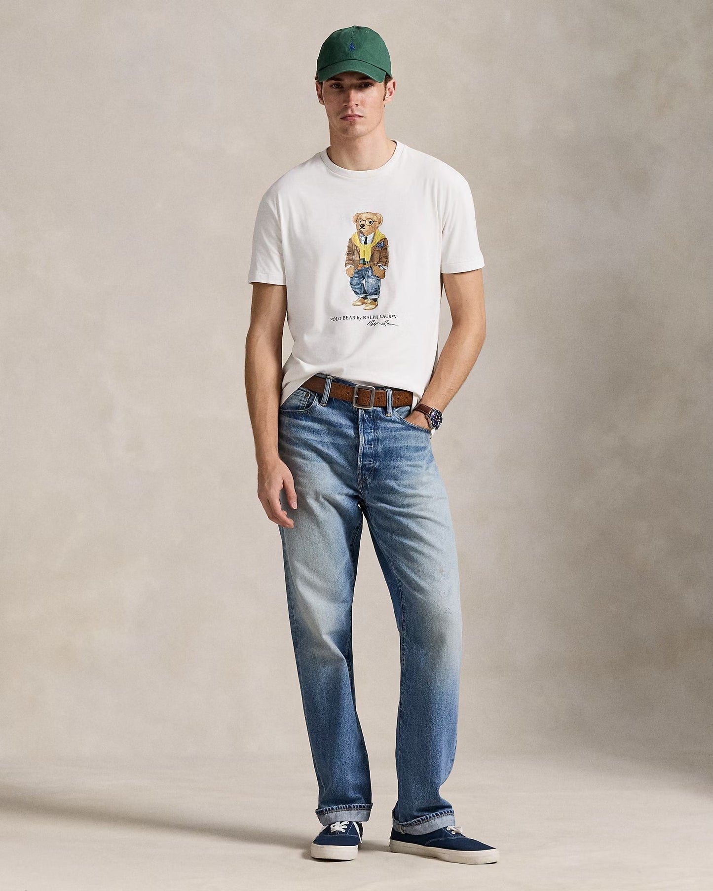 Camiseta L.R Polo Bear de punto clásico