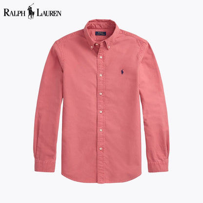 Camisa Oxford L.R Slim Fit Teñida en Prenda