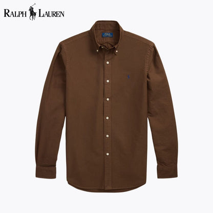 Camisa Oxford L.R Slim Fit Teñida en Prenda