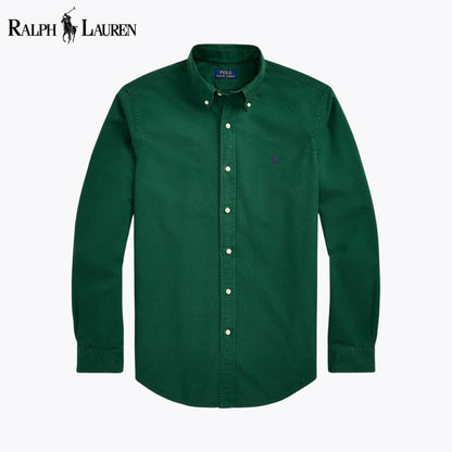 Camisa Oxford L.R Slim Fit Teñida en Prenda