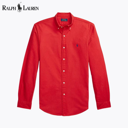 Camisa Oxford L.R Slim Fit Teñida en Prenda